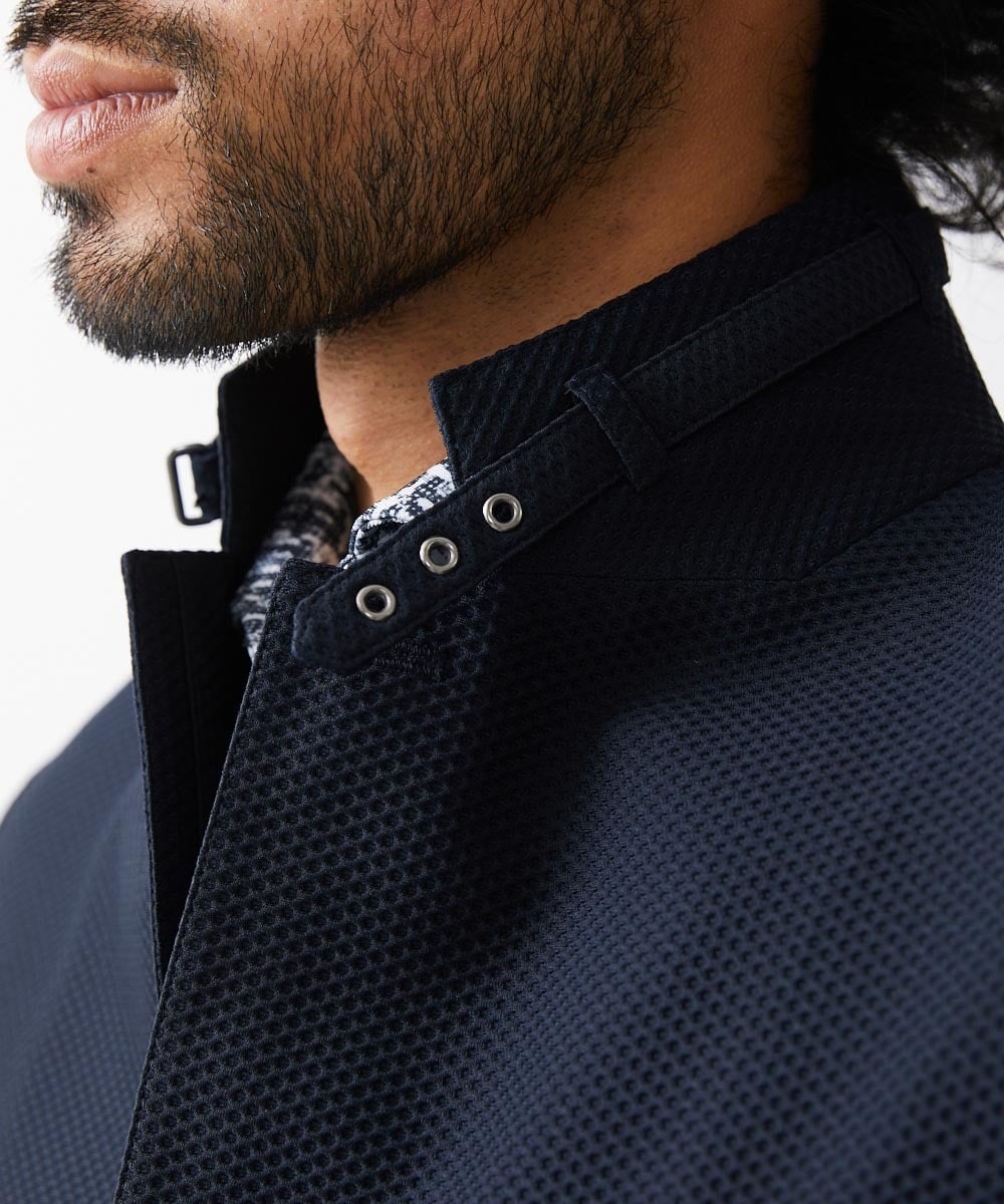 MNDGX56430 MICHEL KLEIN HOMME(ミッシェルクラン オム) ストレッチコンバーチブルジャケット ネイビー