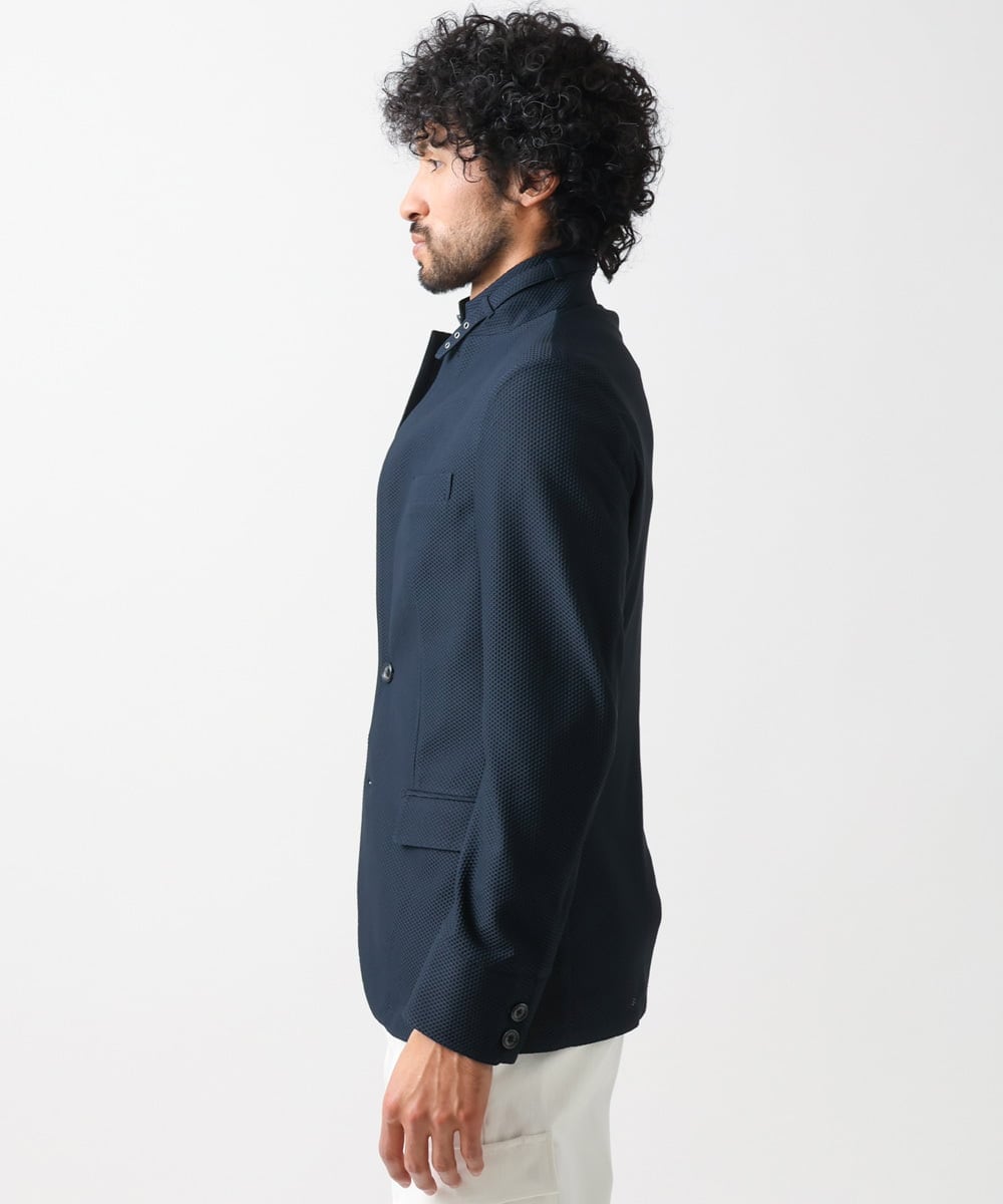 MNDGX56430 MICHEL KLEIN HOMME(ミッシェルクラン オム) ストレッチコンバーチブルジャケット ネイビー