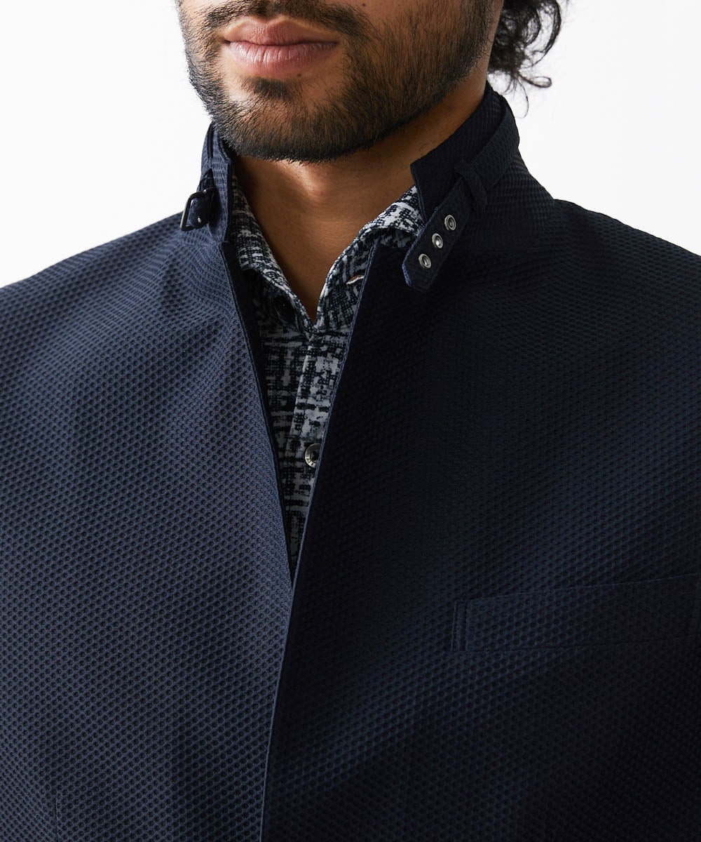 MNDGX56430 MICHEL KLEIN HOMME(ミッシェルクラン オム) ストレッチコンバーチブルジャケット ネイビー
