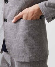 MNDHF08450 MICHEL KLEIN HOMME(ミッシェルクラン オム) 【セットアップ】グレンチェック柄テーラードジャケット グレー