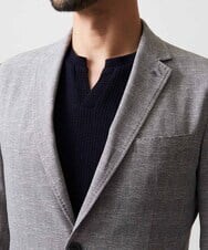 MNDHF08450 MICHEL KLEIN HOMME(ミッシェルクラン オム) 【セットアップ】グレンチェック柄テーラードジャケット グレー