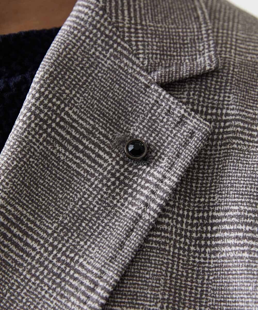 MNDHF08450 MICHEL KLEIN HOMME(ミッシェルクラン オム) 【セットアップ】グレンチェック柄テーラードジャケット グレー