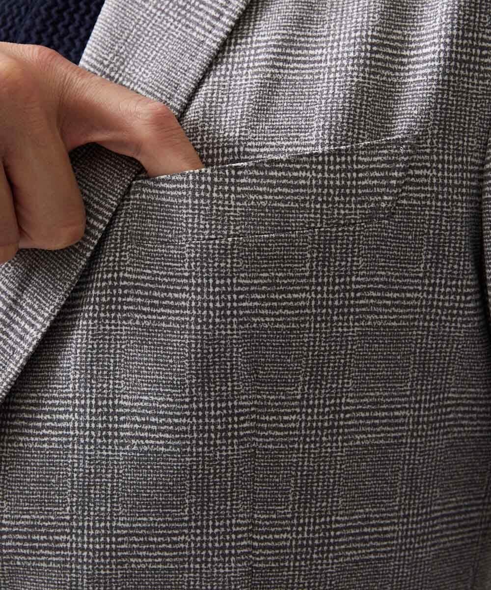 MNDHF08450 MICHEL KLEIN HOMME(ミッシェルクラン オム) 【セットアップ】グレンチェック柄テーラードジャケット グレー
