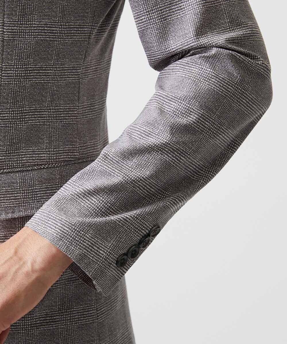 MNDHF08450 MICHEL KLEIN HOMME(ミッシェルクラン オム) 【セットアップ】グレンチェック柄テーラードジャケット グレー