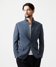 MNDHF59490 MICHEL KLEIN HOMME(ミッシェルクラン オム) スラブメッシュコンバーチブルジャケット ネイビー