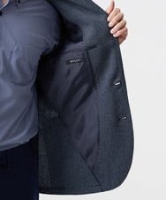 MNDHF59490 MICHEL KLEIN HOMME(ミッシェルクラン オム) スラブメッシュコンバーチブルジャケット ネイビー