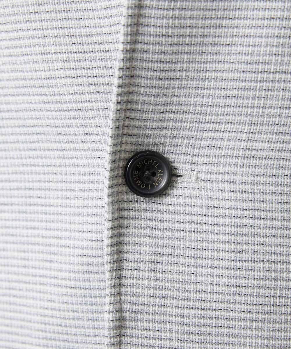 MNDHF59490 MICHEL KLEIN HOMME(ミッシェルクラン オム) スラブメッシュコンバーチブルジャケット ライトグレー