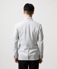 MNDHF59490 MICHEL KLEIN HOMME(ミッシェルクラン オム) スラブメッシュコンバーチブルジャケット ライトグレー