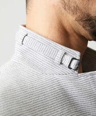 MNDHF59490 MICHEL KLEIN HOMME(ミッシェルクラン オム) スラブメッシュコンバーチブルジャケット ライトグレー