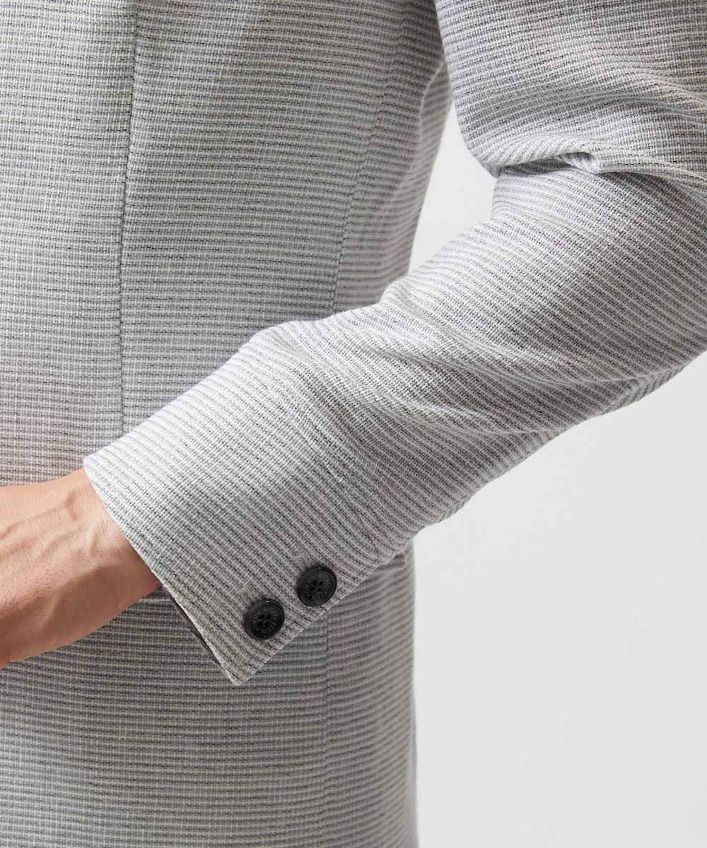 MNDHF59490 MICHEL KLEIN HOMME(ミッシェルクラン オム) スラブメッシュコンバーチブルジャケット ライトグレー