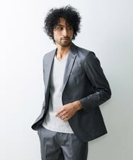 MNDHS06410 MICHEL KLEIN HOMME(ミッシェルクラン オム) メッシュストレッチドレスジャケット グレー(92)