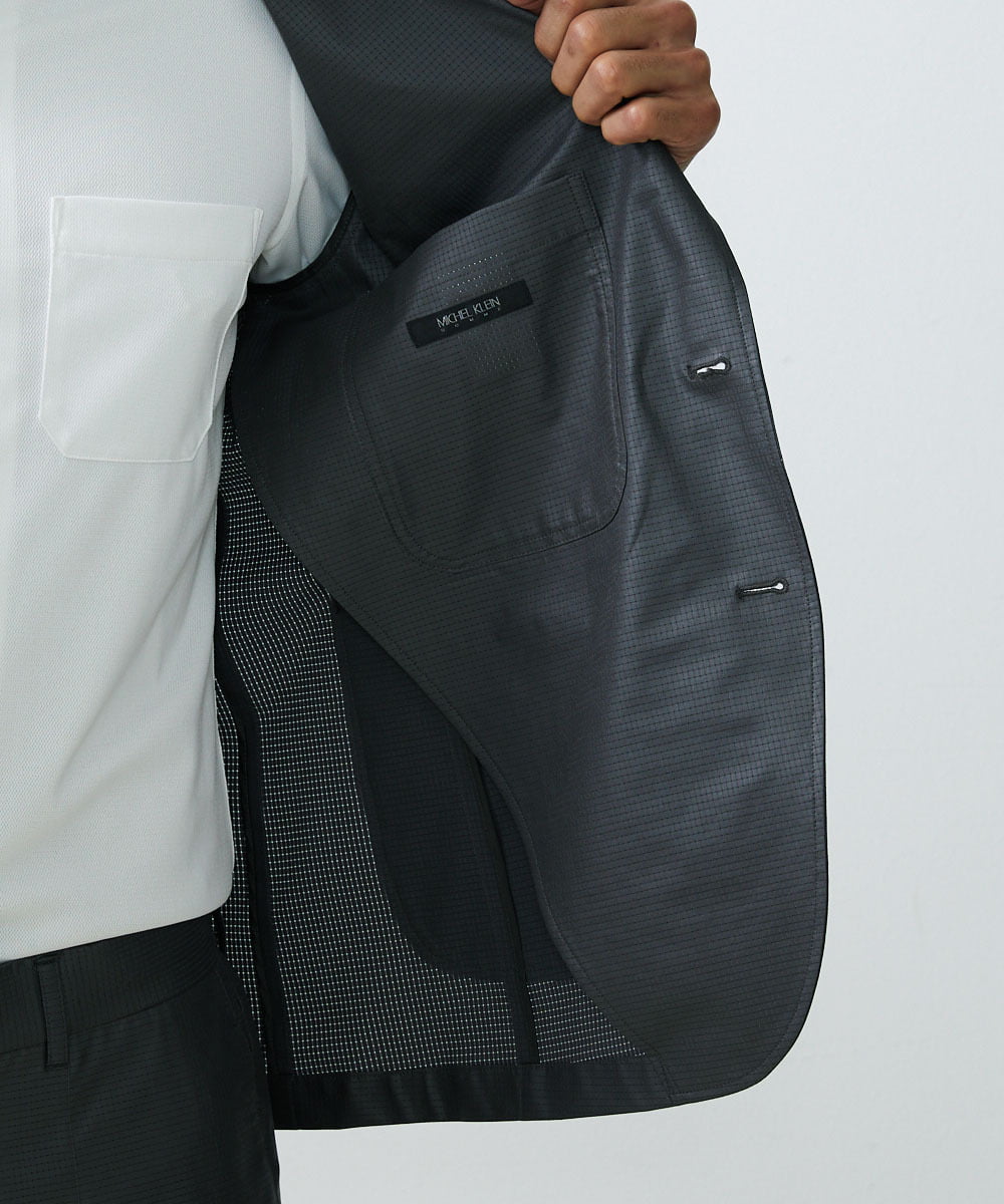 MNDHS06410 MICHEL KLEIN HOMME(ミッシェルクラン オム) メッシュストレッチドレスジャケット グレー(92)