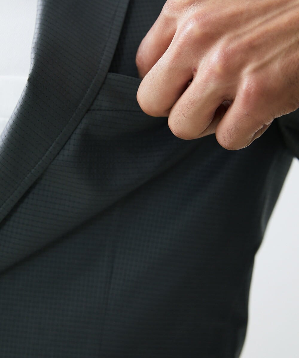 MNDHS06410 MICHEL KLEIN HOMME(ミッシェルクラン オム) メッシュストレッチドレスジャケット グレー(92)