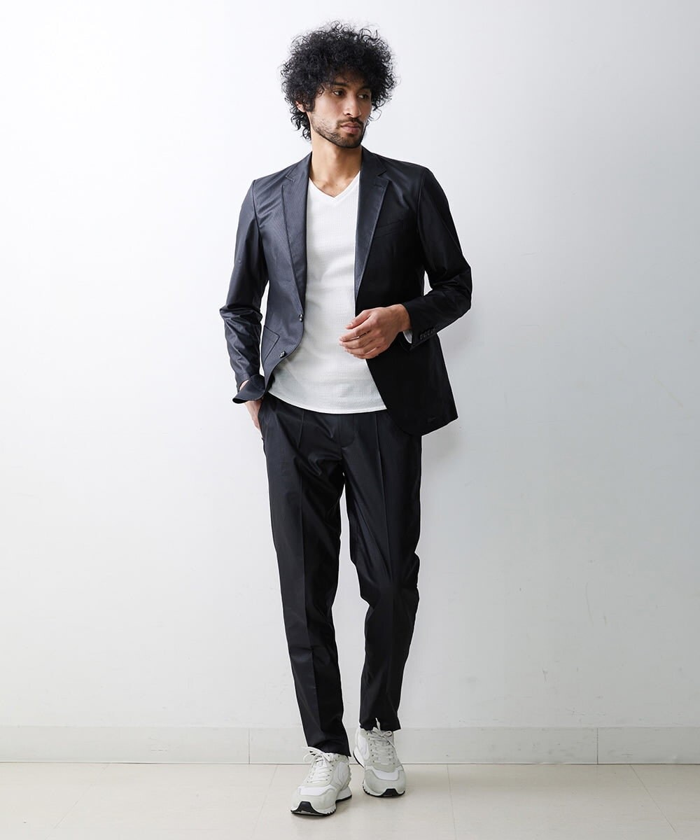 MNDHS06410 MICHEL KLEIN HOMME(ミッシェルクラン オム) メッシュストレッチドレスジャケット ブラック(94)
