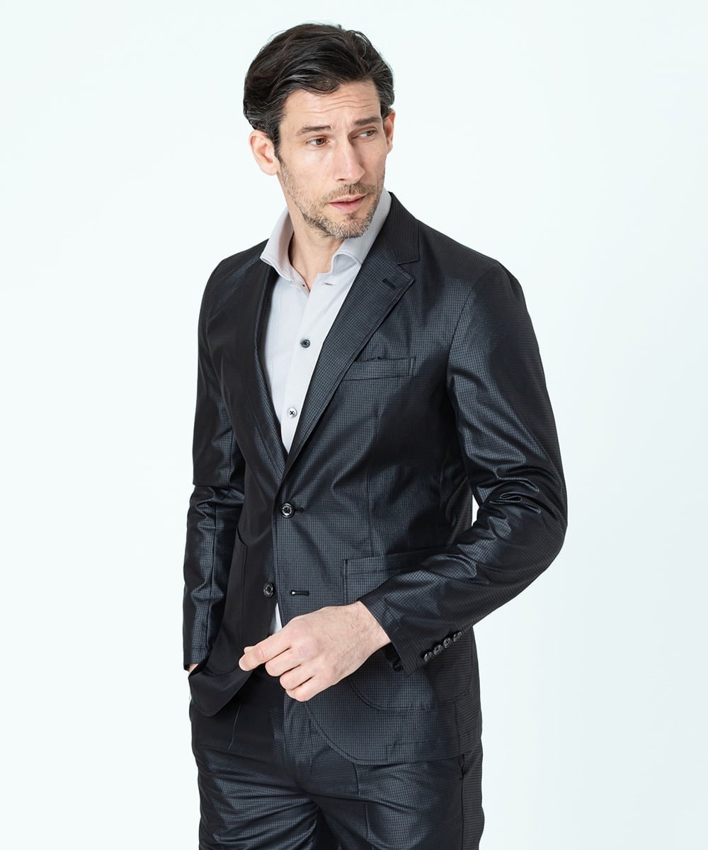 MNDHS06410 MICHEL KLEIN HOMME(ミッシェルクラン オム) メッシュストレッチドレスジャケット ブラック(94)