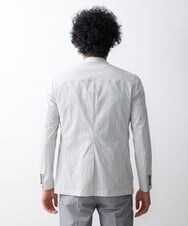 MNDHS10330 MICHEL KLEIN HOMME(ミッシェルクラン オム) ストレッチストライプジャケット ライトグレー(91)