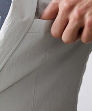 MNDHS10330 MICHEL KLEIN HOMME(ミッシェルクラン オム) ストレッチストライプジャケット ライトグレー(91)