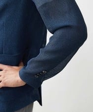 MNDHV30400 MICHEL KLEIN HOMME(ミッシェルクラン オム) メッシュテーラードジャケット ネイビー