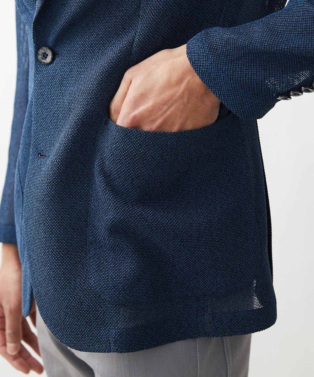 MNDHV30400 MICHEL KLEIN HOMME(ミッシェルクラン オム) メッシュテーラードジャケット ネイビー