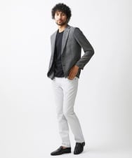 MNDHV30400 MICHEL KLEIN HOMME(ミッシェルクラン オム) メッシュテーラードジャケット グレー