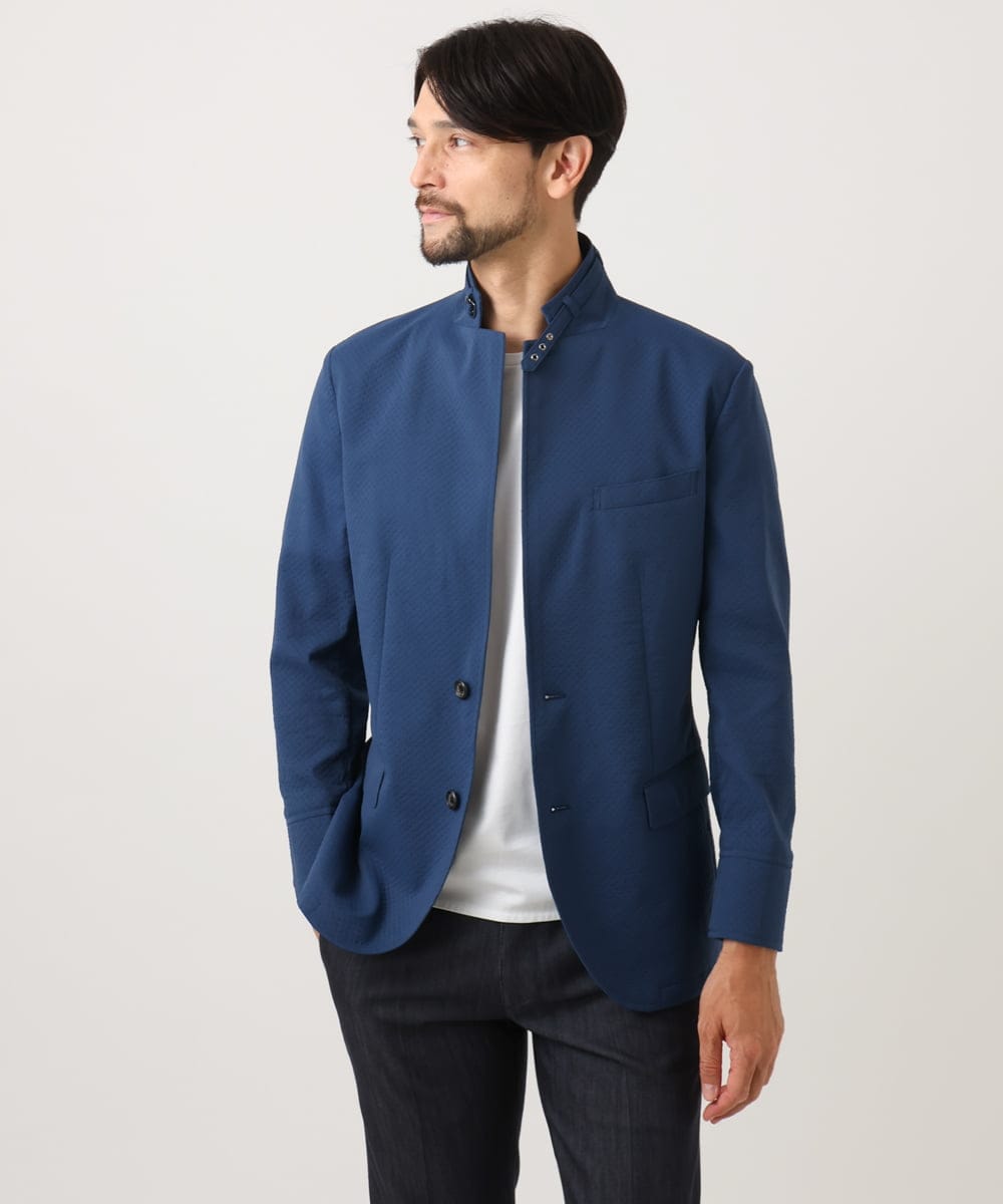 MNDJA65470 MICHEL KLEIN HOMME(ミッシェルクラン オム) コンバーチブルジャケット ブルー