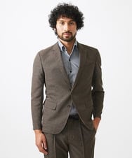 MNDJC07450 MICHEL KLEIN HOMME(ミッシェルクラン オム) カラミメッシュテーラードジャケット　セットアップ ブラウン