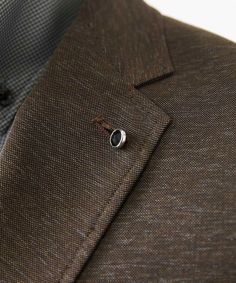 MNDJC07450 MICHEL KLEIN HOMME(ミッシェルクラン オム) カラミメッシュテーラードジャケット　セットアップ ブラウン