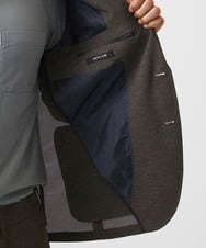 MNDJC07450 MICHEL KLEIN HOMME(ミッシェルクラン オム) カラミメッシュテーラードジャケット　セットアップ ブラウン