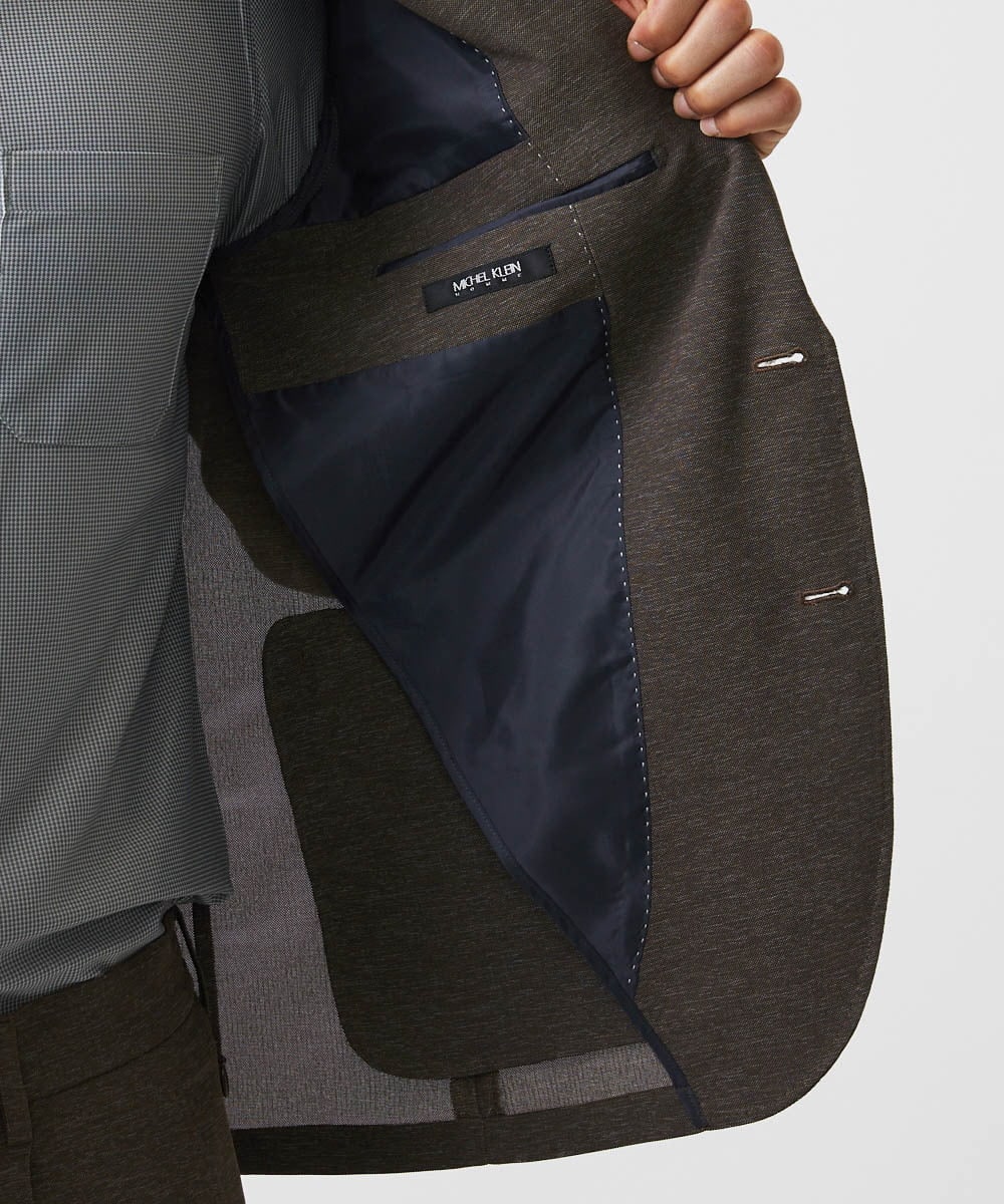 MNDJC07450 MICHEL KLEIN HOMME(ミッシェルクラン オム) カラミメッシュテーラードジャケット　セットアップ ブラウン