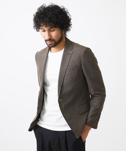 MNDJC07450 MICHEL KLEIN HOMME カラミメッシュテーラードジャケット　セットアップ