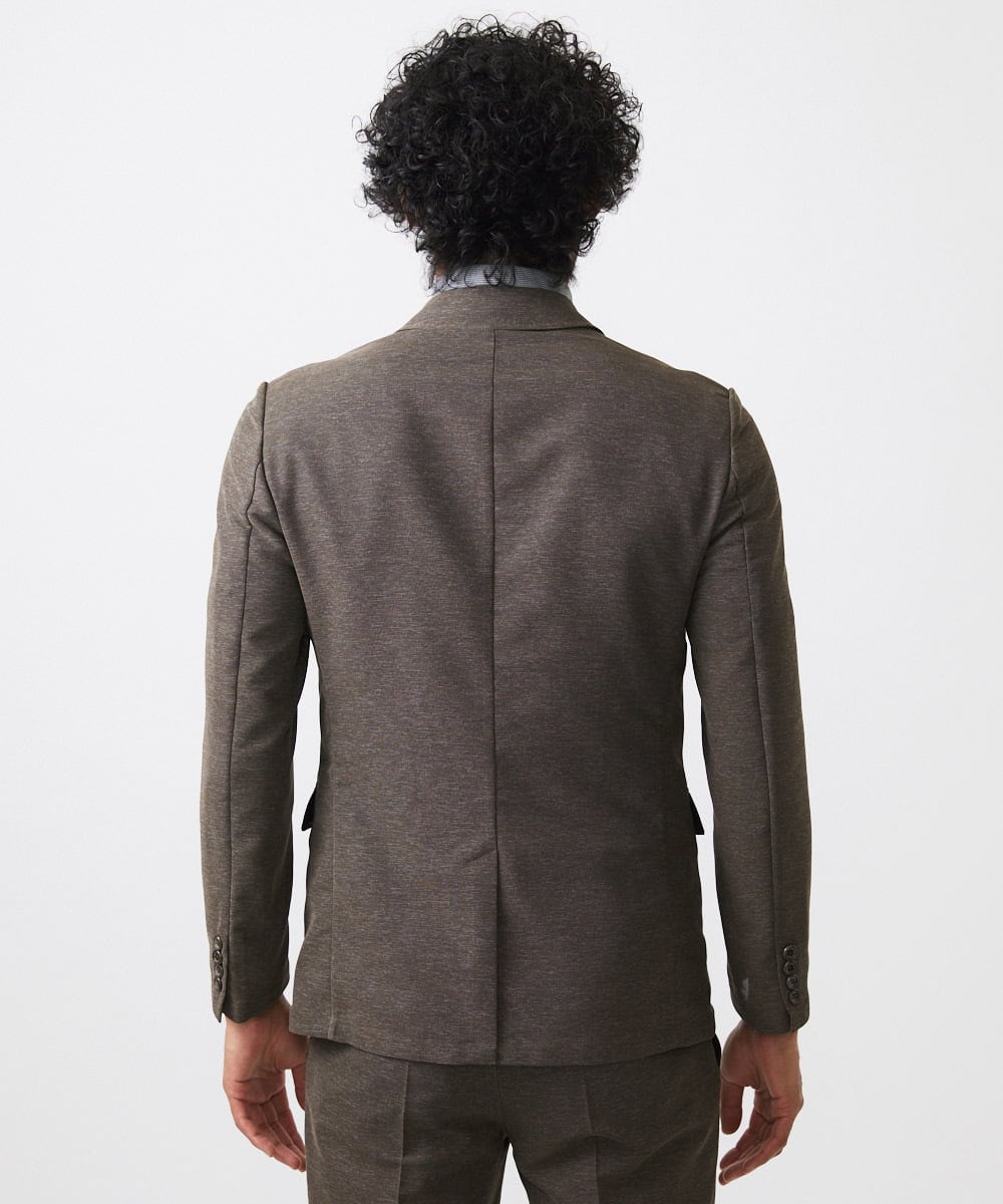 MNDJC07450 MICHEL KLEIN HOMME(ミッシェルクラン オム) カラミメッシュテーラードジャケット　セットアップ ブラウン