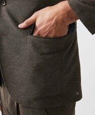 MNDJC07450 MICHEL KLEIN HOMME(ミッシェルクラン オム) カラミメッシュテーラードジャケット　セットアップ ブラウン