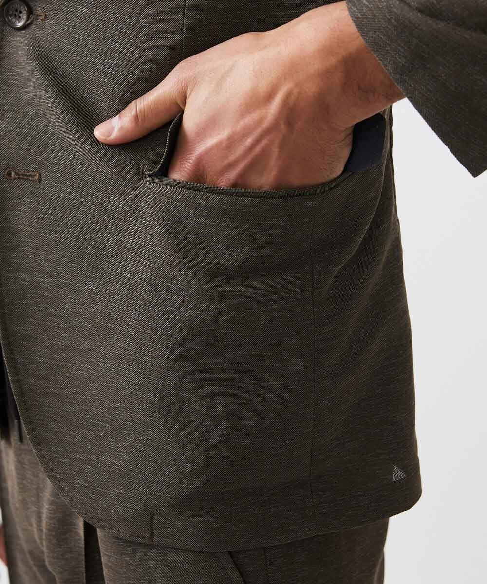 MNDJC07450 MICHEL KLEIN HOMME(ミッシェルクラン オム) カラミメッシュテーラードジャケット　セットアップ ブラウン