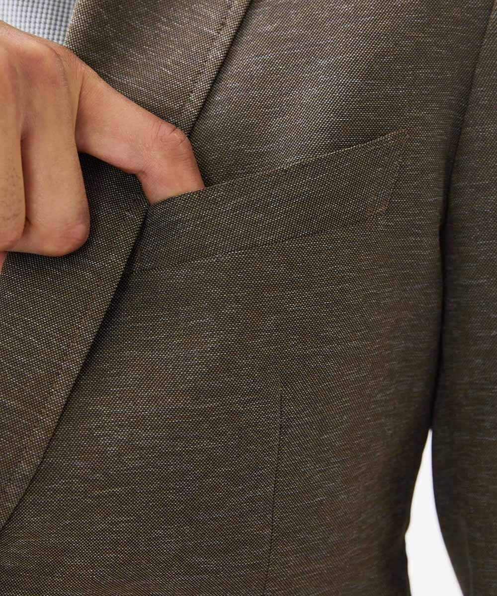 MNDJC07450 MICHEL KLEIN HOMME(ミッシェルクラン オム) カラミメッシュテーラードジャケット　セットアップ ブラウン