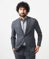 MNDJC07450 MICHEL KLEIN HOMME(ミッシェルクラン オム) カラミメッシュテーラードジャケット　セットアップ ダークグレー