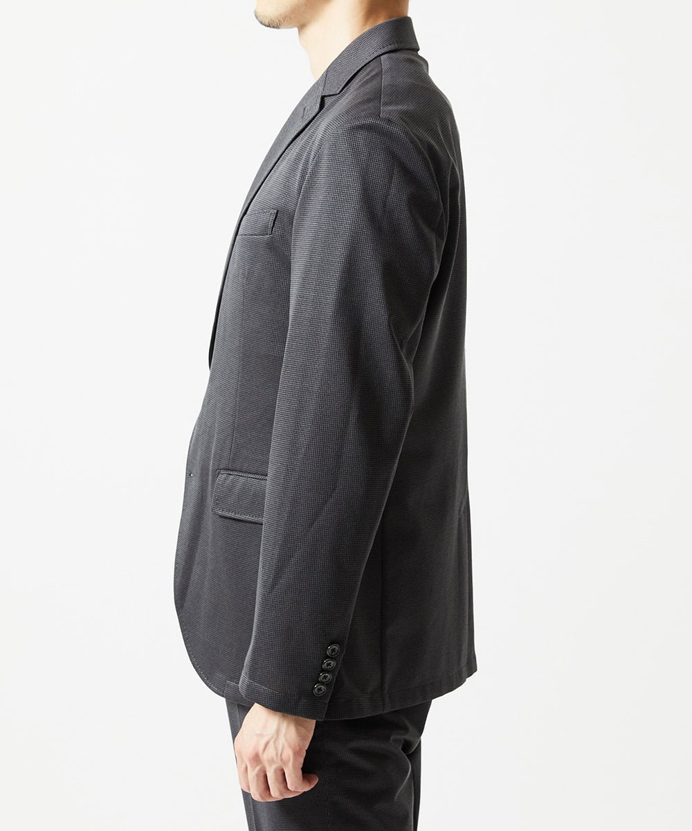 MNDJC08450 MICHEL KLEIN HOMME(ミッシェルクラン オム) 【セットアップ】メッシュストレッチテーラードジャケット ダークグレー