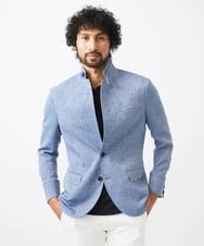 MNDJC62470 MICHEL KLEIN HOMME(ミッシェルクラン オム) カラミメッシュコンバーチブルジャケット ブルー