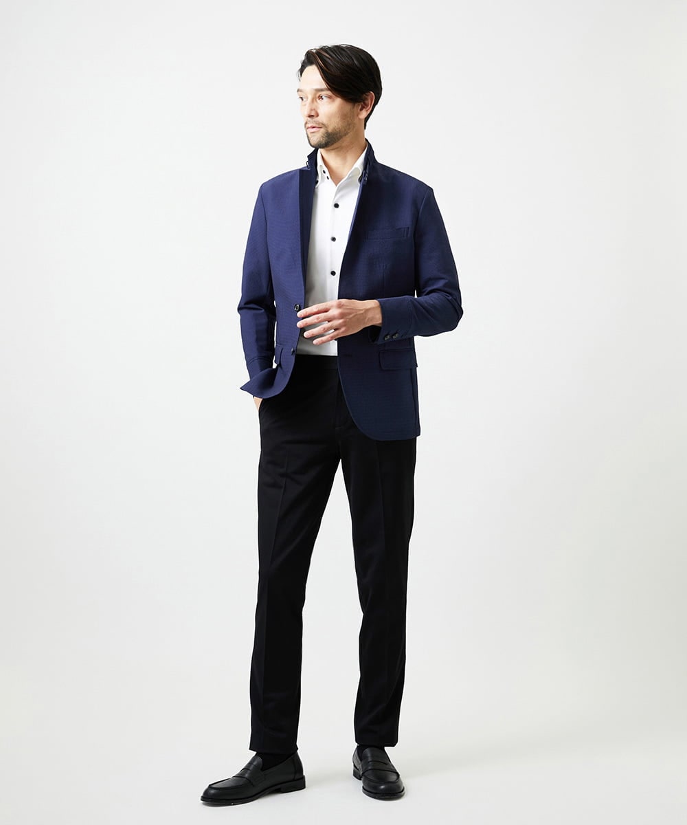 MNDJC63470 MICHEL KLEIN HOMME(ミッシェルクラン オム) メッシュ調コンバーチブルジャケット ネイビー