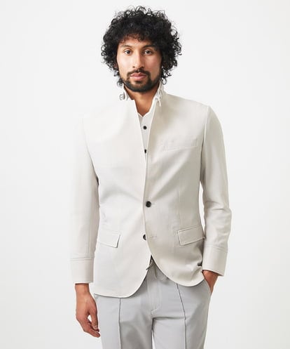 MNDJC63470 MICHEL KLEIN HOMME メッシュ調コンバーチブルジャケット