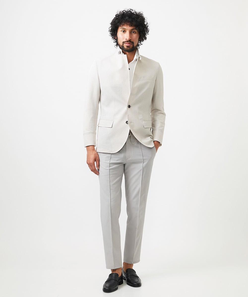 MNDJC63470 MICHEL KLEIN HOMME(ミッシェルクラン オム) メッシュ調コンバーチブルジャケット オフホワイト