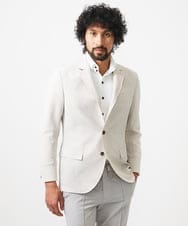 MNDJC63470 MICHEL KLEIN HOMME(ミッシェルクラン オム) メッシュ調コンバーチブルジャケット オフホワイト