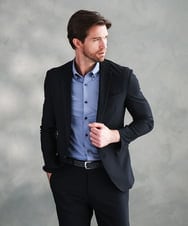 MNDJF01430 MICHEL KLEIN HOMME(ミッシェルクラン オム) 【セットアップ】トリコットメッシュテーラードジャケット ネイビー