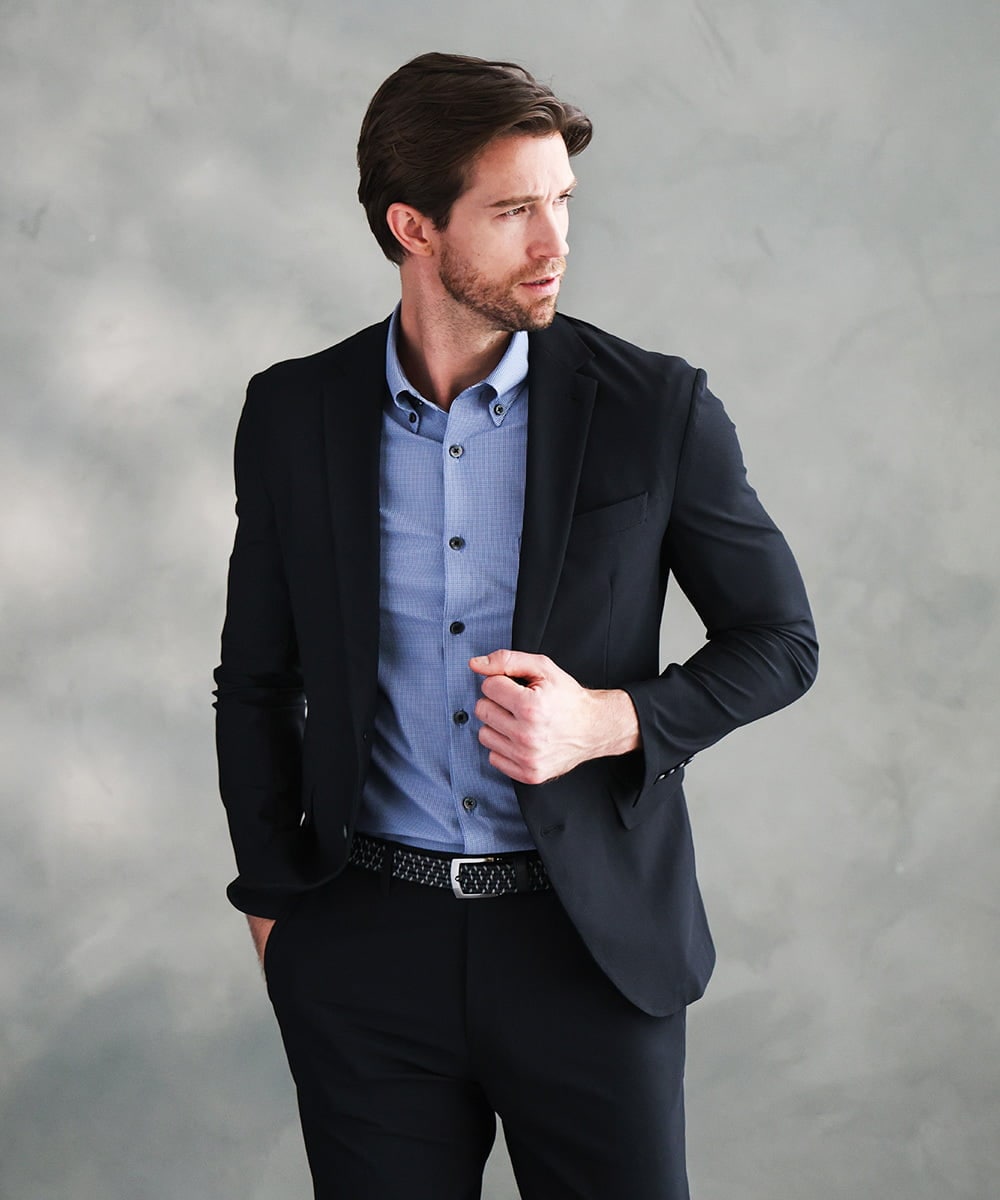 MNDJF01430 MICHEL KLEIN HOMME(ミッシェルクラン オム) 【セットアップ】トリコットメッシュテーラードジャケット ネイビー