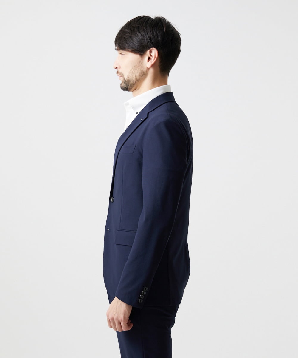 MNDJF01430 MICHEL KLEIN HOMME(ミッシェルクラン オム) 【セットアップ】トリコットメッシュテーラードジャケット ネイビー