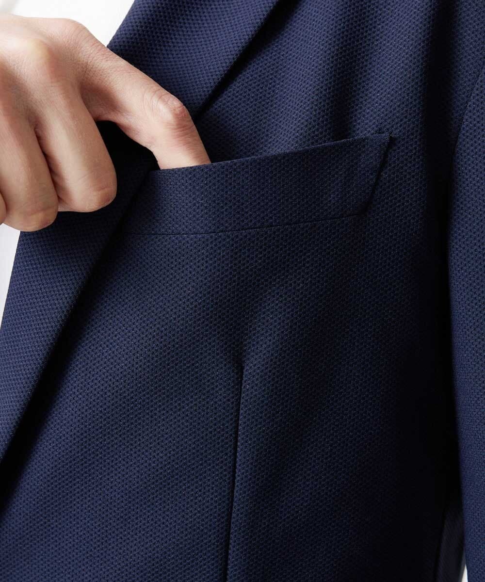 MNDJF01430 MICHEL KLEIN HOMME(ミッシェルクラン オム) 【セットアップ】トリコットメッシュテーラードジャケット ネイビー