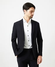 MNDJF01430 MICHEL KLEIN HOMME(ミッシェルクラン オム) 【セットアップ】トリコットメッシュテーラードジャケット ブラック