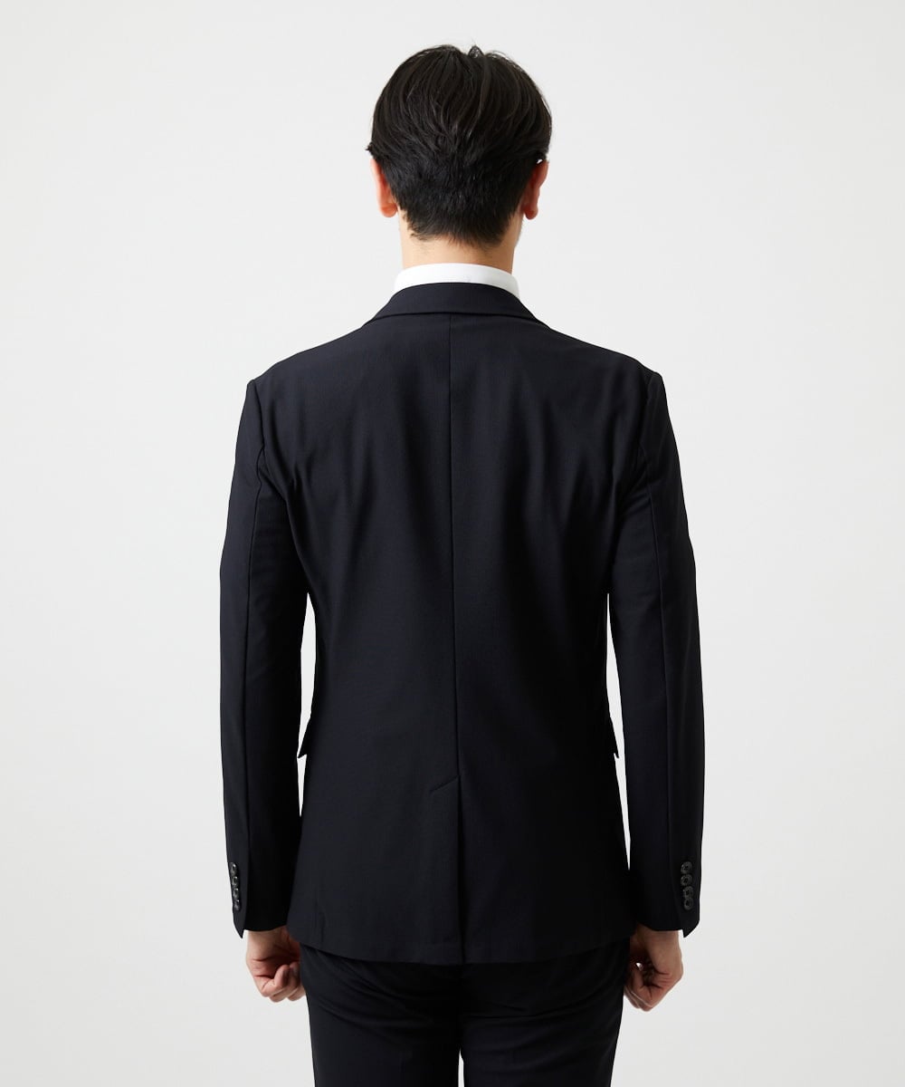 MNDJF01430 MICHEL KLEIN HOMME(ミッシェルクラン オム) 【セットアップ】トリコットメッシュテーラードジャケット ブラック