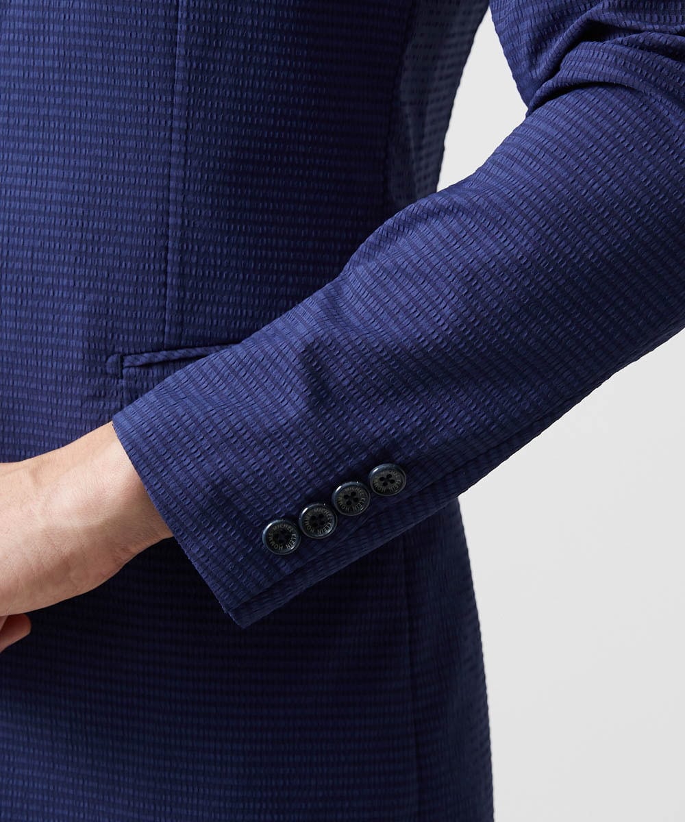 MNDJF09400 MICHEL KLEIN HOMME(ミッシェルクラン オム) 【セットアップ】サッカーテーラードジャケット ブルー