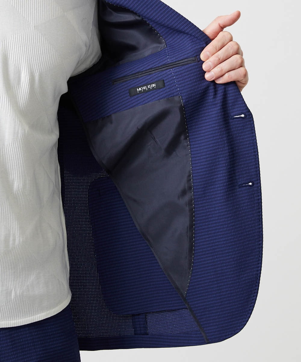 MNDJF09400 MICHEL KLEIN HOMME(ミッシェルクラン オム) 【セットアップ】サッカーテーラードジャケット ブルー