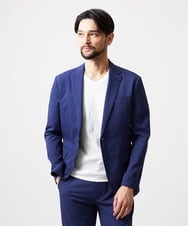 MNDJF09400 MICHEL KLEIN HOMME(ミッシェルクラン オム) 【セットアップ】サッカーテーラードジャケット ブルー